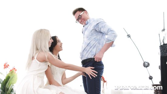 Гламурный портной не отказался трахнуть невесту и её подружку