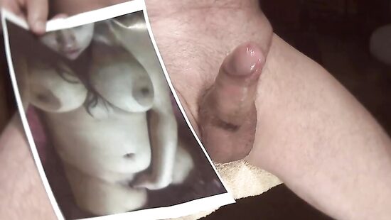 Cum tribute on her big tits