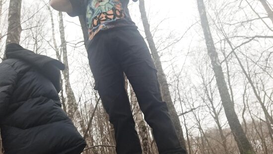 Дрочка в лесу