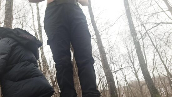 Дрочка в лесу