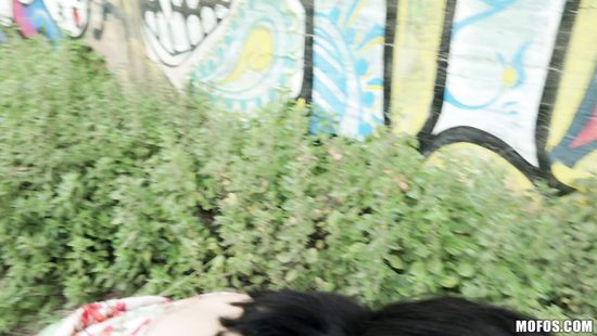 Похотливый пикапер оттрахал продажную потаскушку в бритую киску под мостом